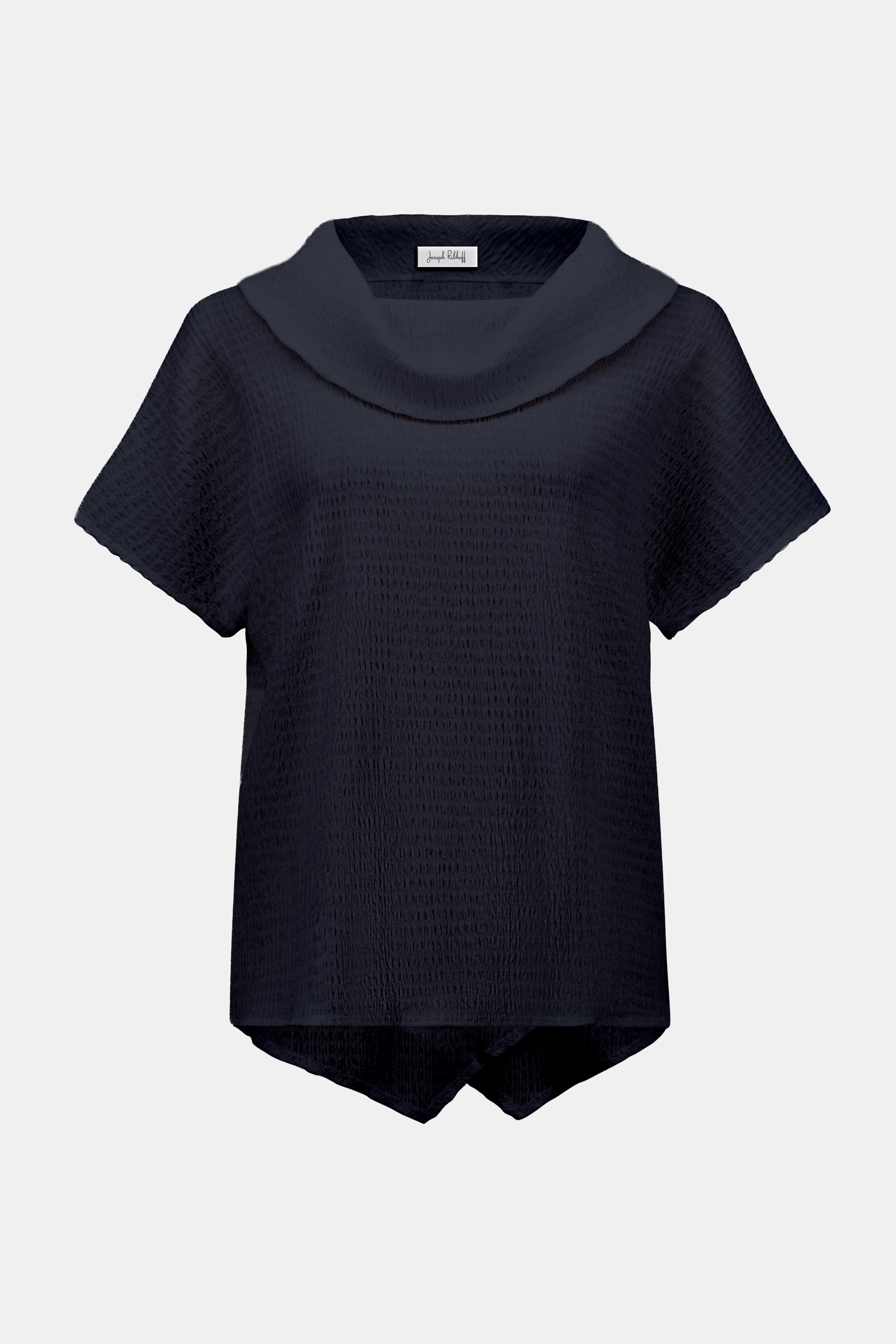 Joseph Ribkoff Cowl Collar Boxy Top 262194 - Midnight Blue