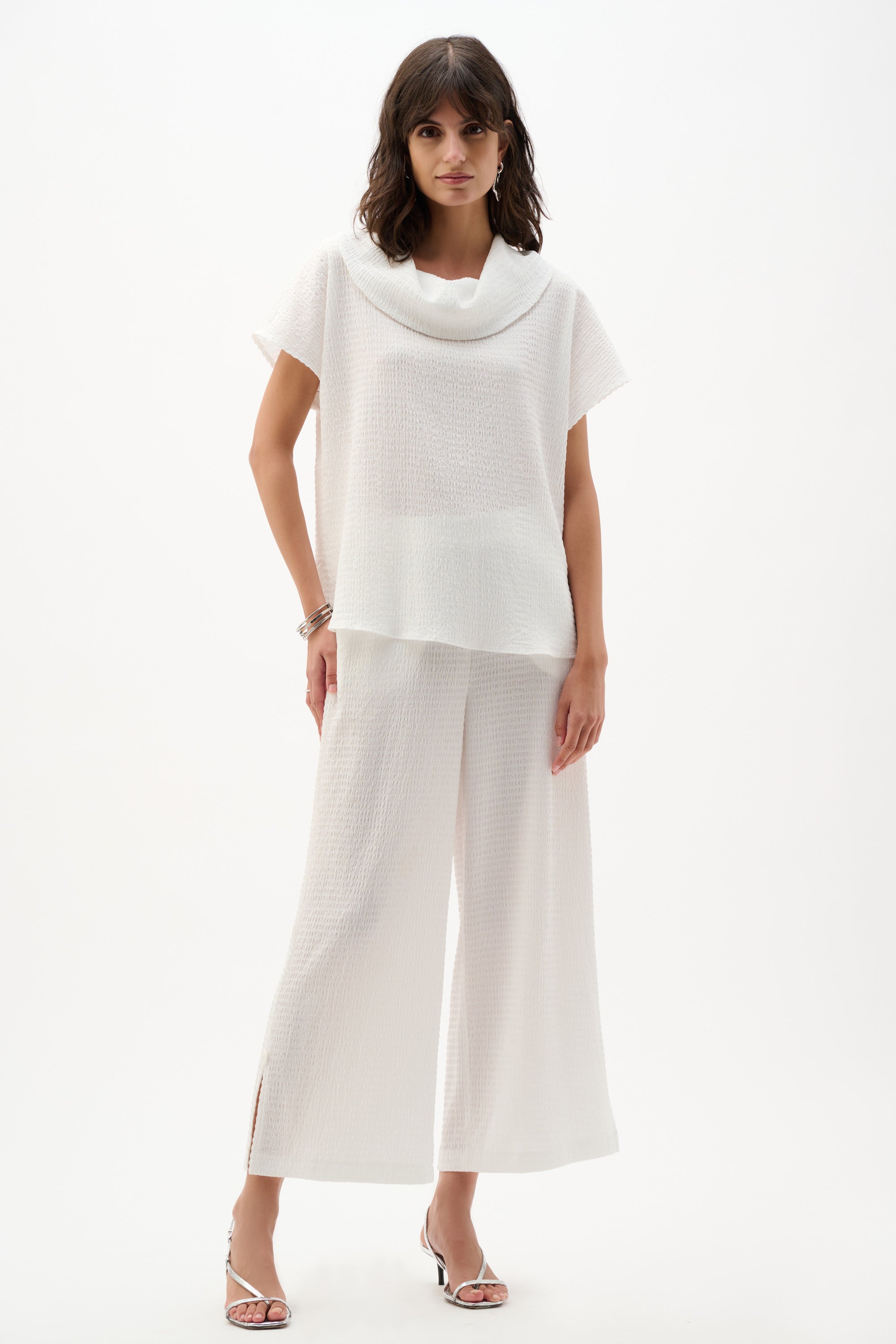 Joseph Ribkoff Cowl Collar Boxy Top 262194 - Midnight Blue