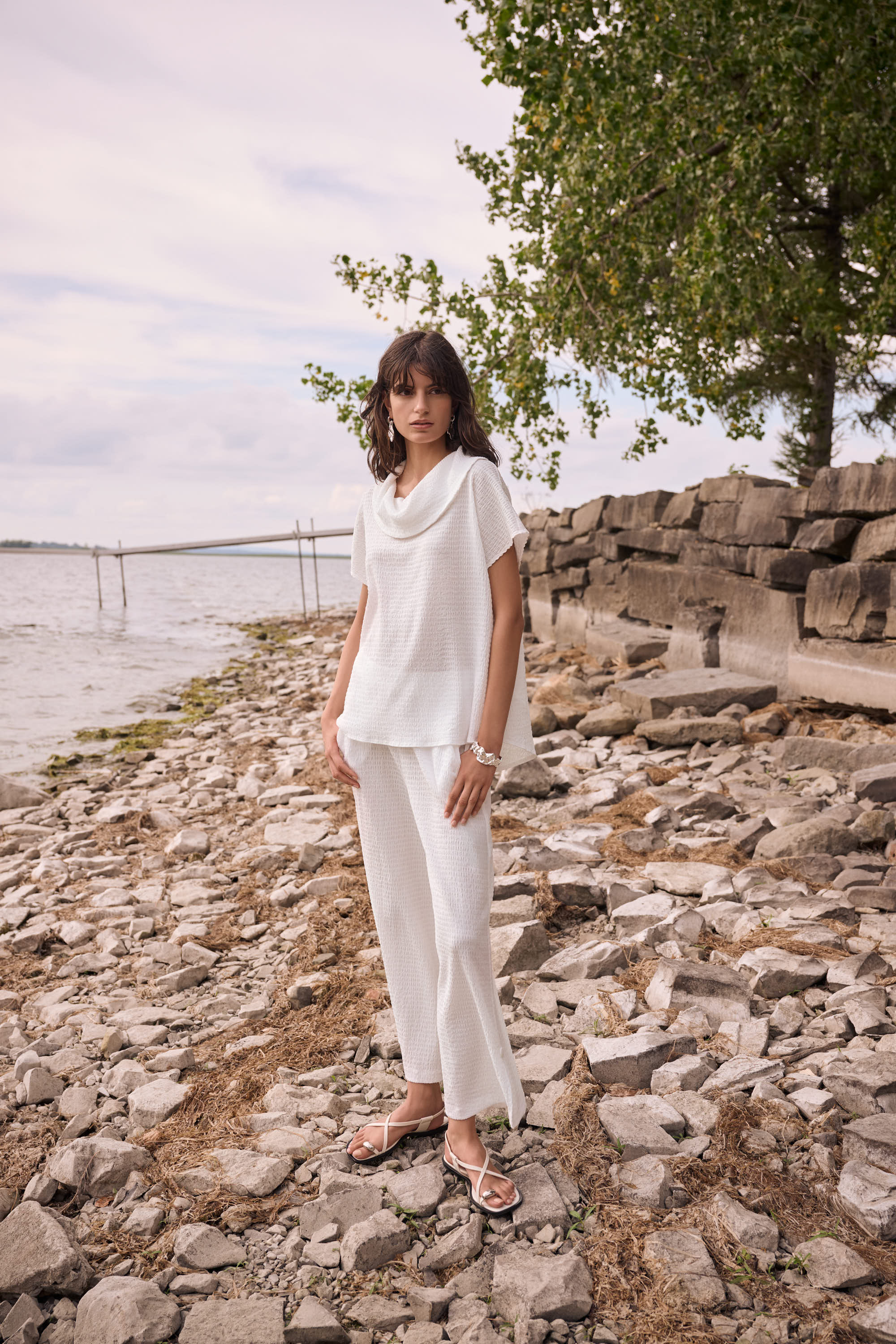 Joseph Ribkoff Pull-On Cullotte Pants 262217 - Off White