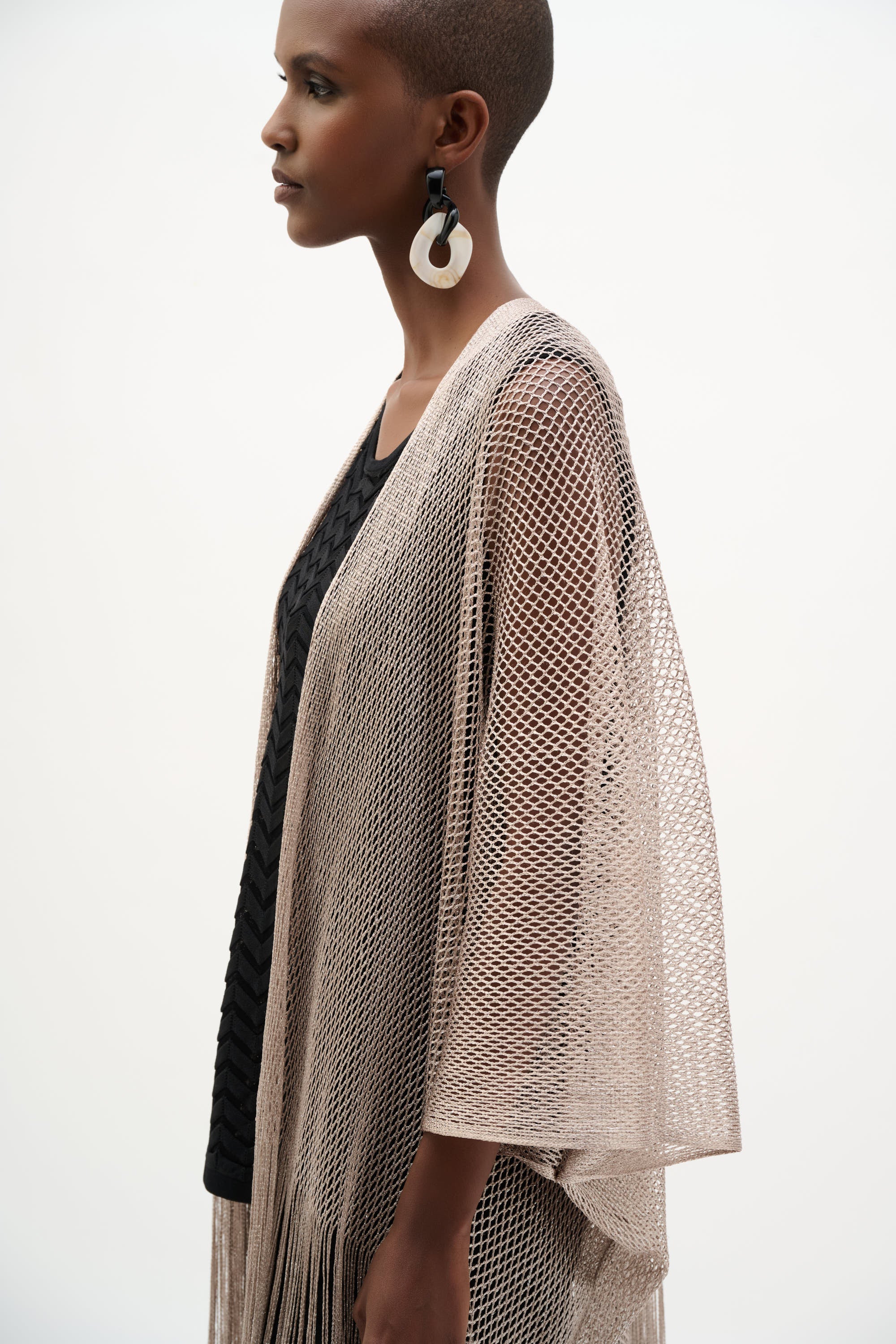 Joseph Ribkoff Draped Cover-Up With Fringe 262973 - 2 Colours