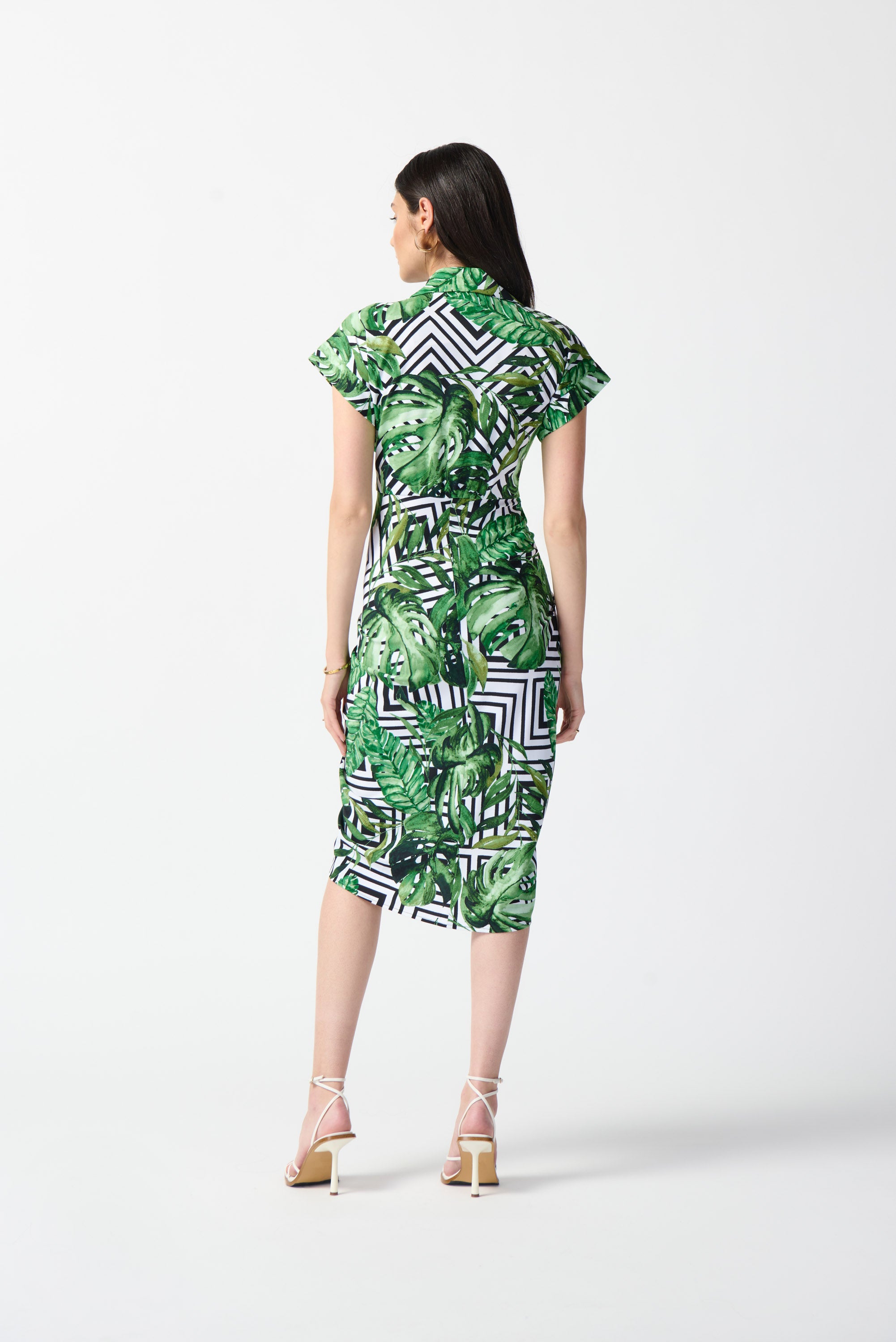 Joseph Ribkoff Tropical Print Shirt Dress 242033 - Vanilla/Print