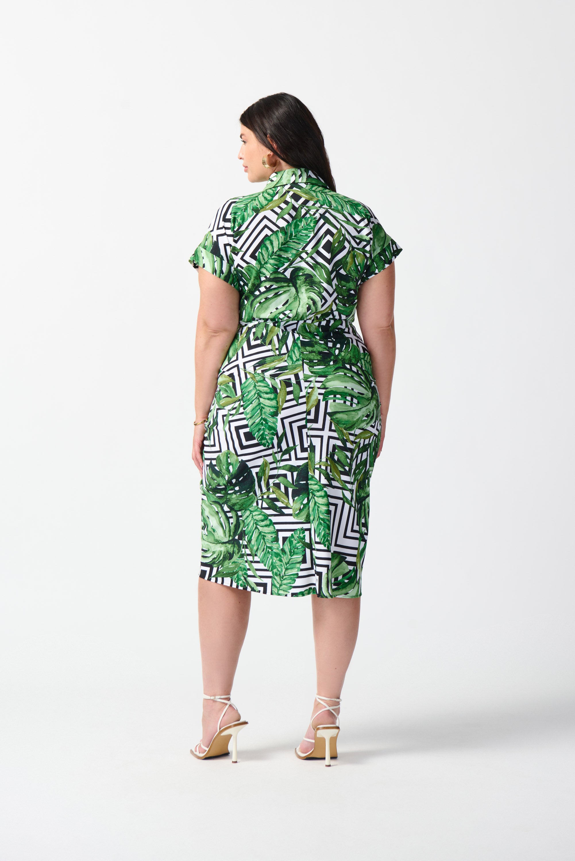 Joseph Ribkoff Tropical Print Shirt Dress 242033 - Vanilla/Print