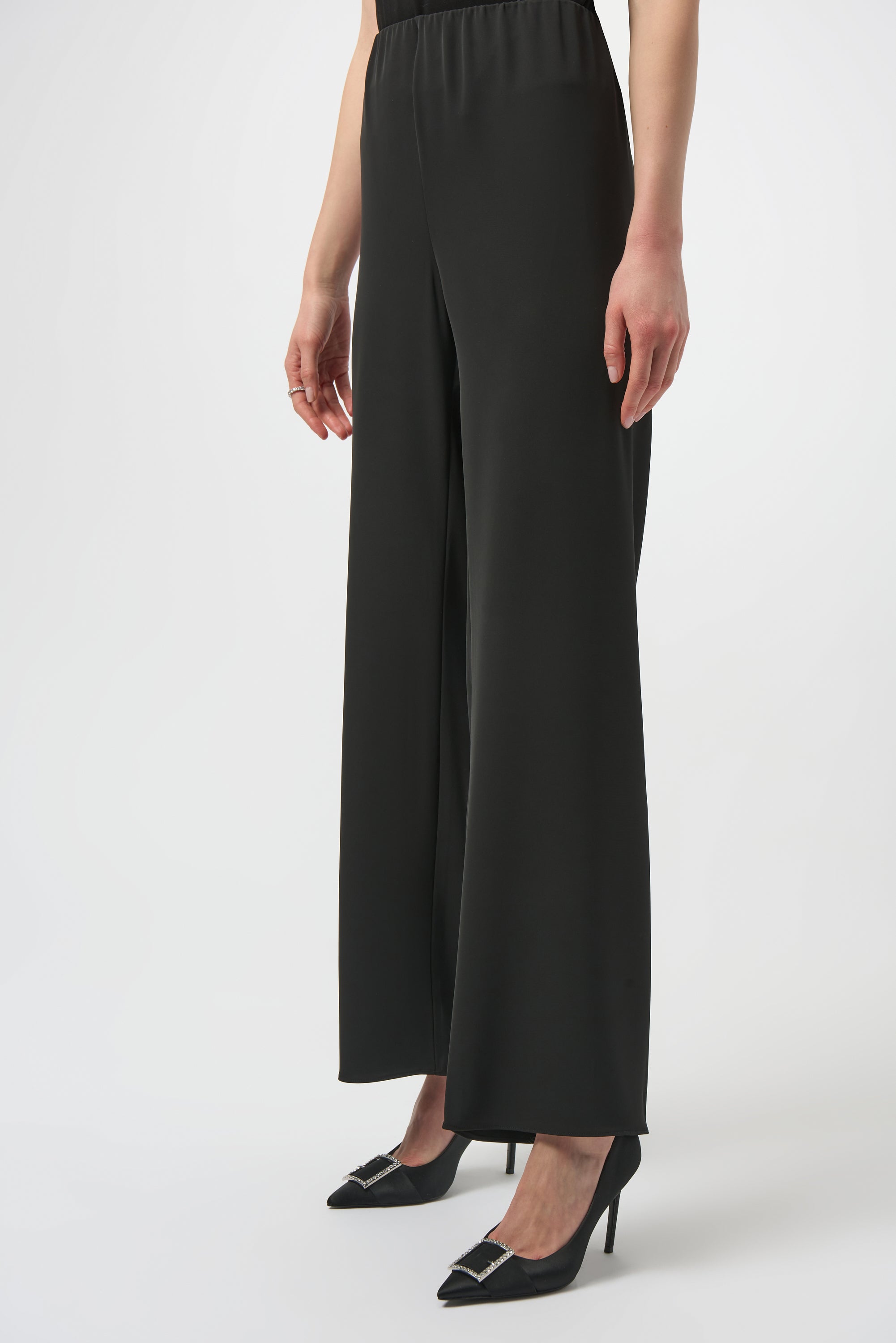 Joseph Ribkoff Wide Leg Pull-On Pants 254100 - Black
