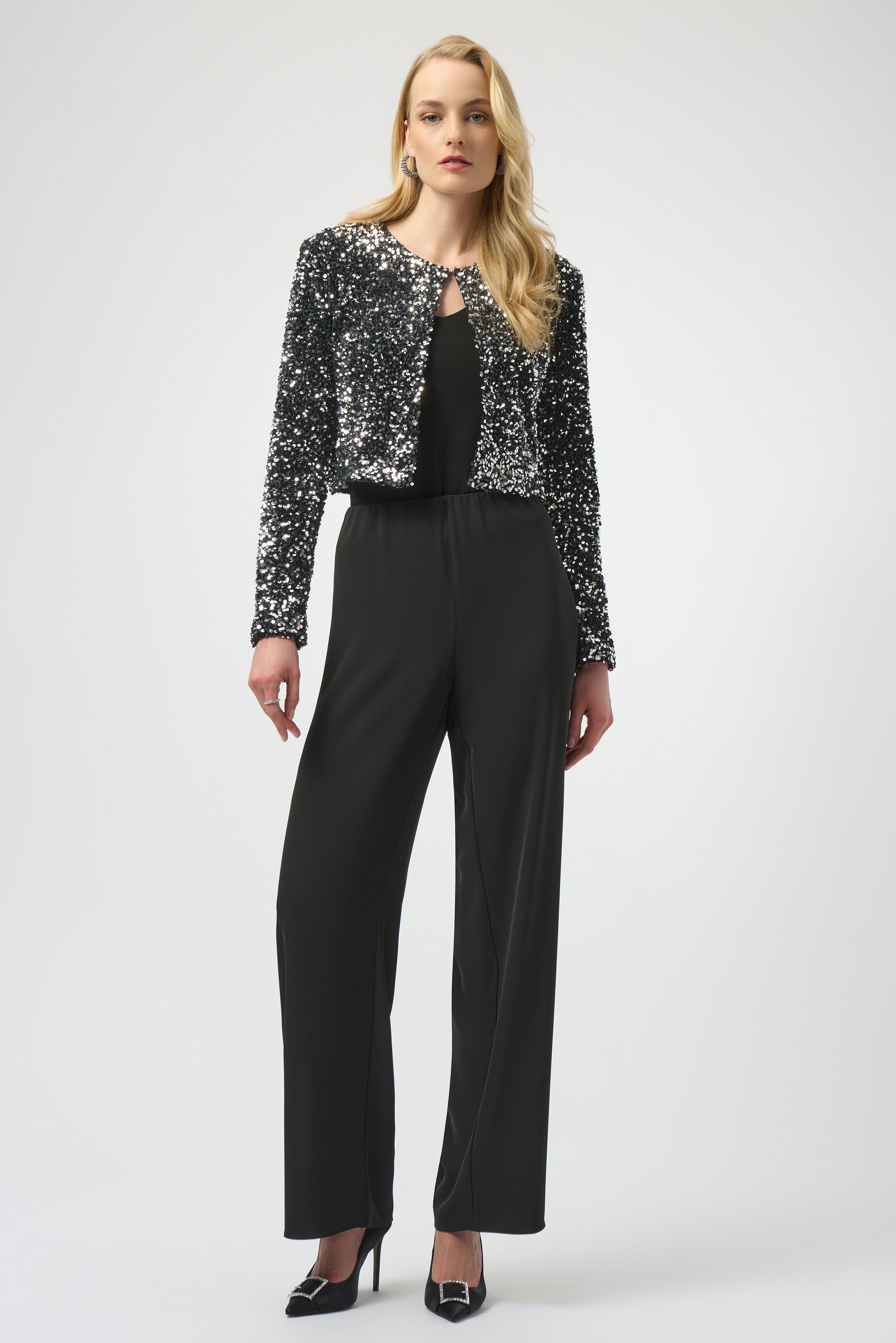 Joseph Ribkoff Wide Leg Pull-On Pants 254100 - Black