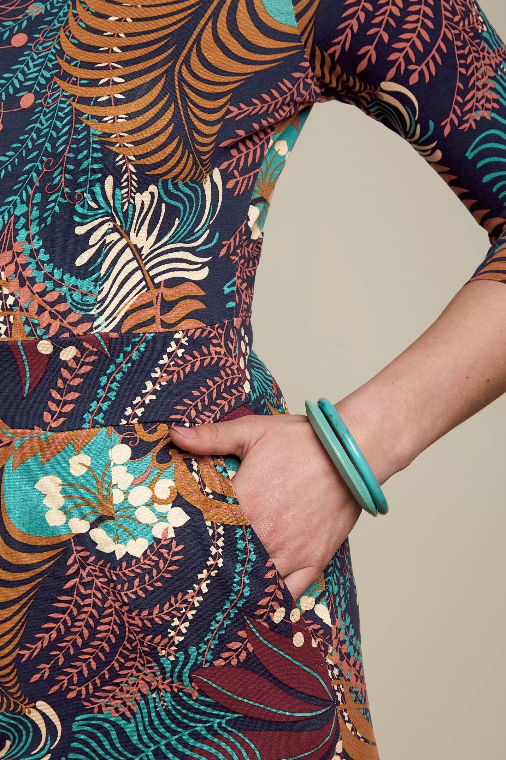 King Louie Mina Dress Nightingale - Blue