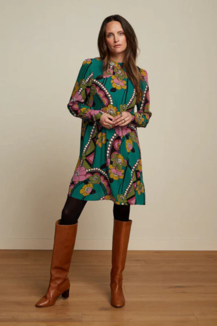 King Louie Sandy Dress Lovechild - Antique Green