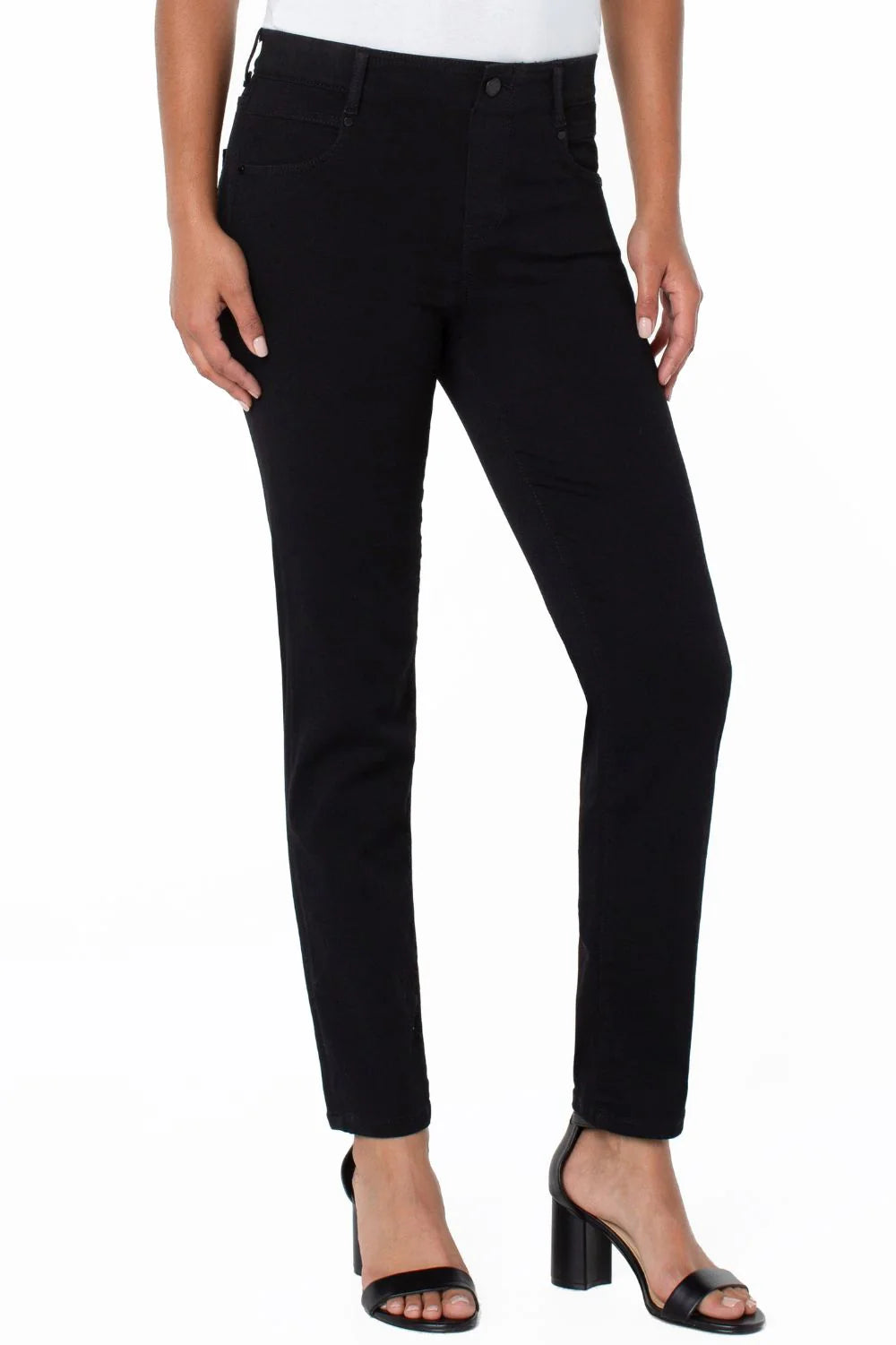Liverpool Gia Glider Slim Jean - Over Dye Black