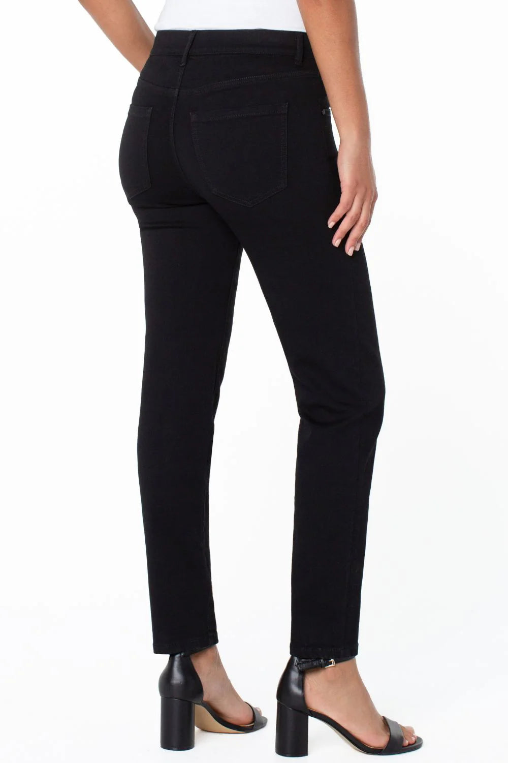 Liverpool Gia Glider Slim Jean - Over Dye Black