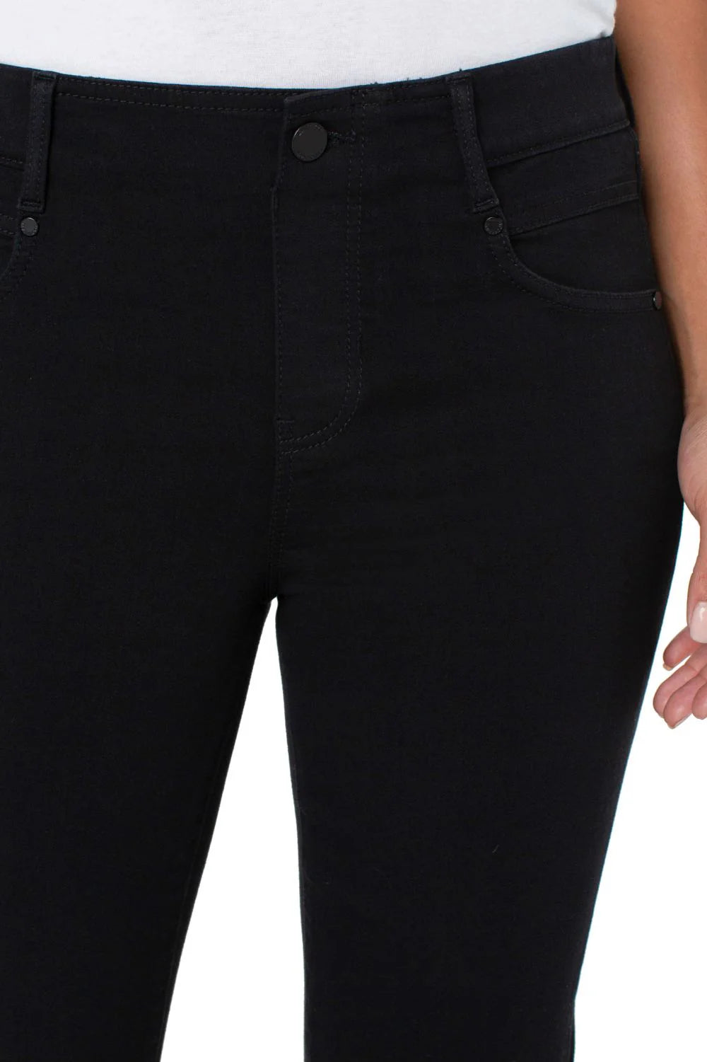 Liverpool Gia Glider Slim Jean - Over Dye Black