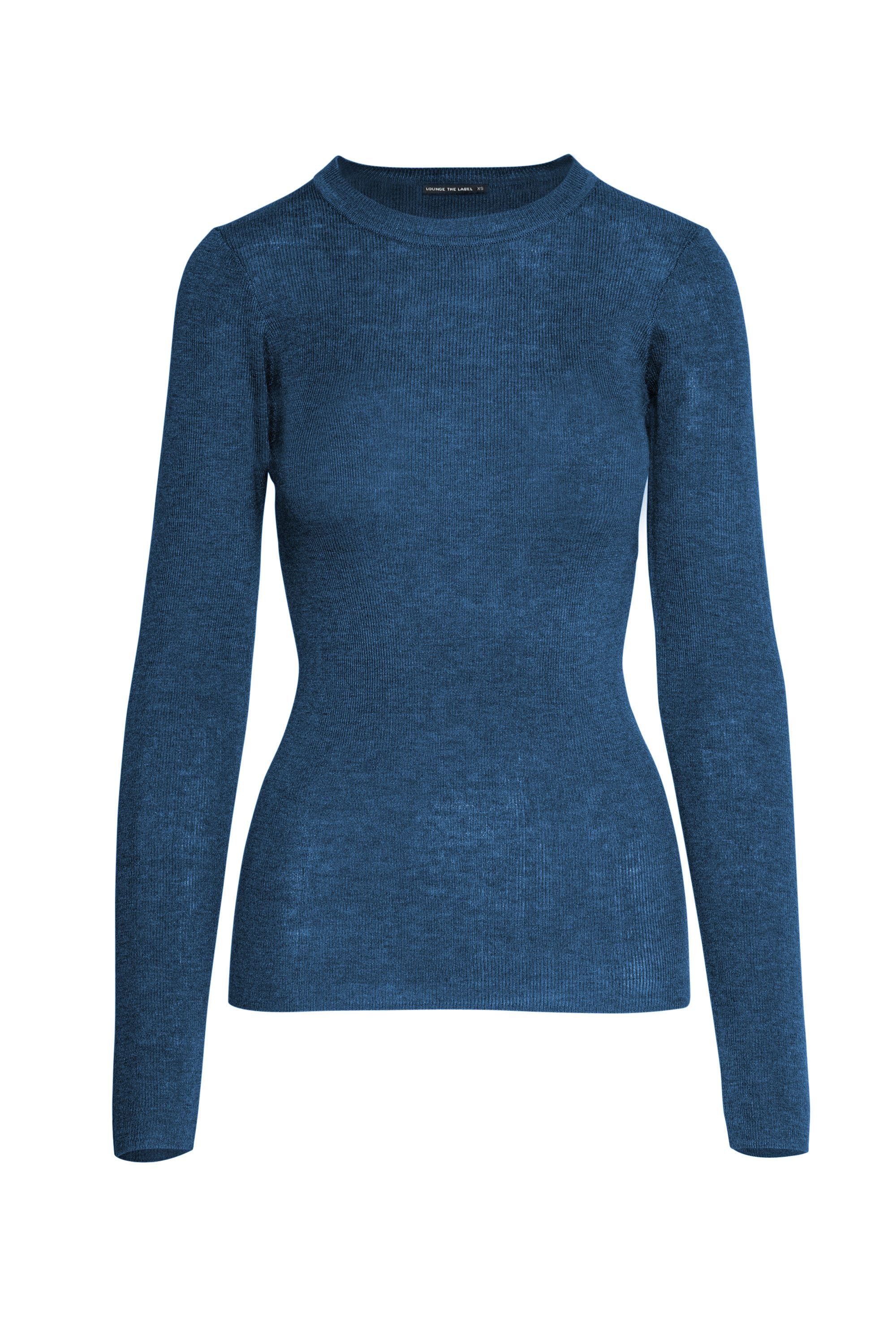 Lounge The Label Merino Blend Round Neck Top - Berlin