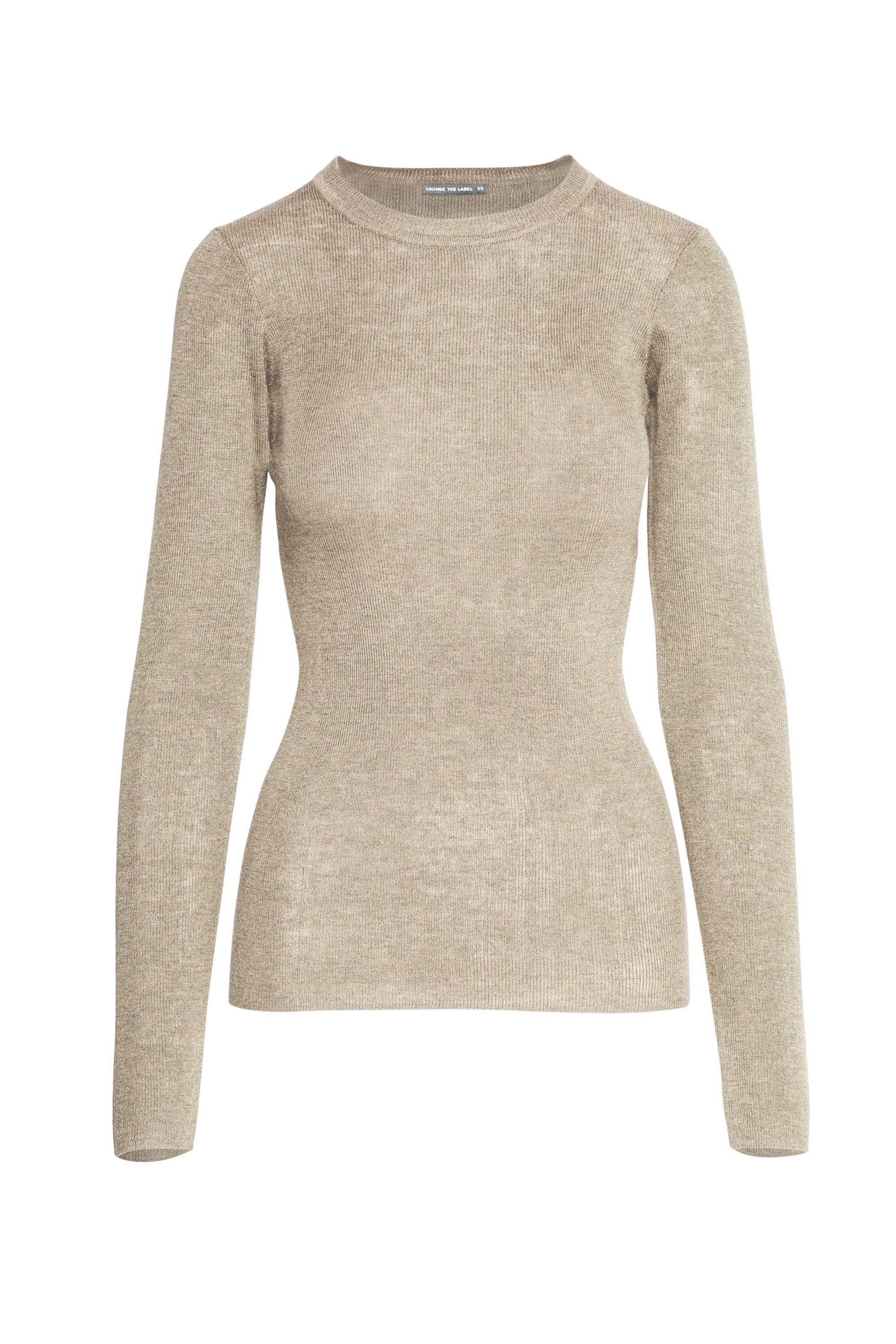 Lounge The Label Merino Blend Round Neck Top - Berlin