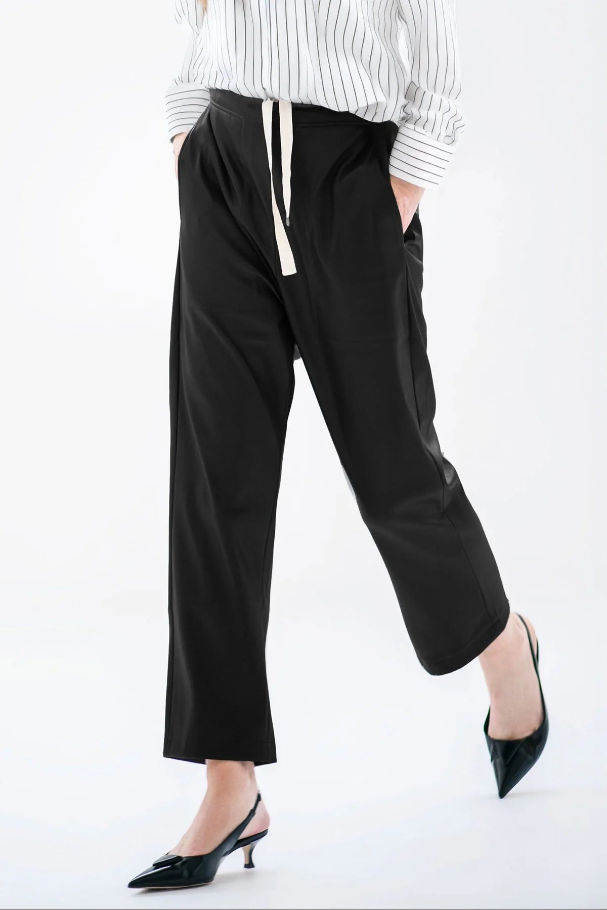 Lounge The Label Sian Faux Leather Pants - Black