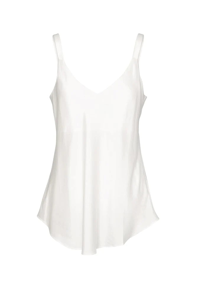 Lounge The Label Relaxed Fitted Singlet Licate - White