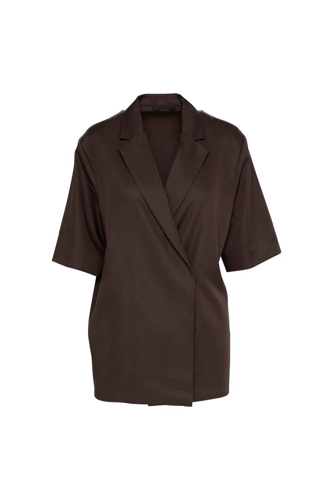 Lounge The Label Santorini Single Breasted Jacket - Espresso
