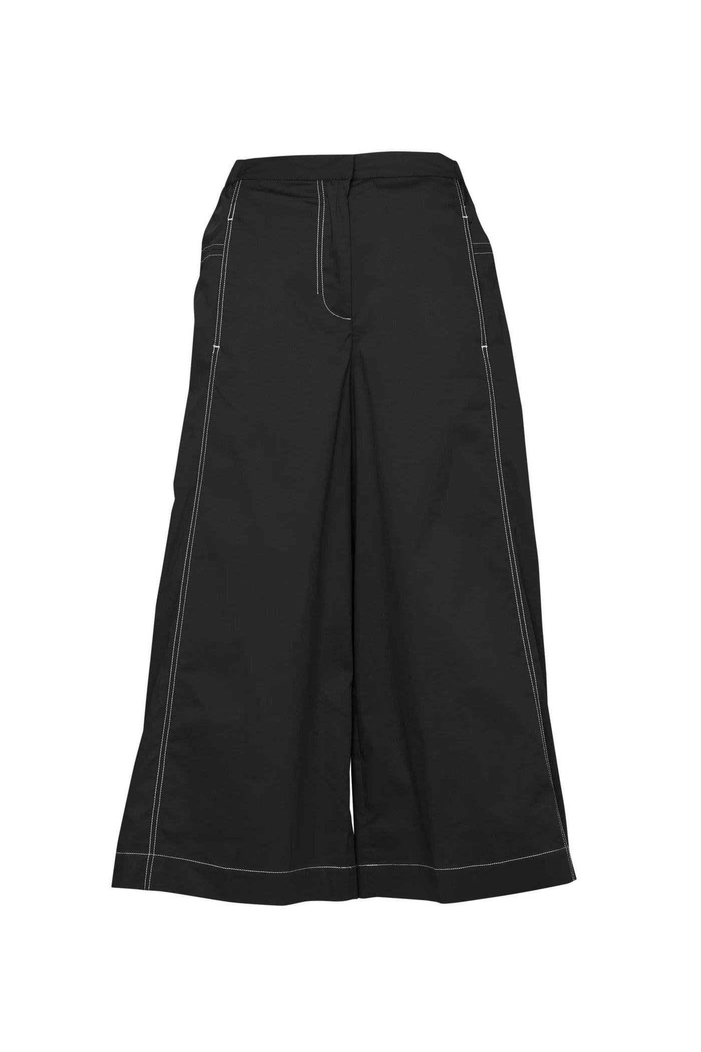Lounge The Label Montenegro Wide Leg Cropped Pants - Black/ White