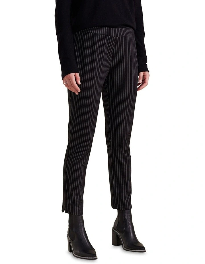 Marco Polo 7/8 Stretch Pant Pin Stripe/ Black – Trends Boutique