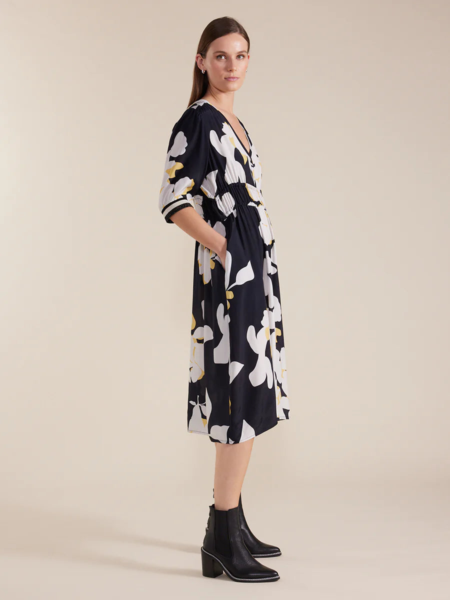 Marco Polo Shadow Floral Dress - Print