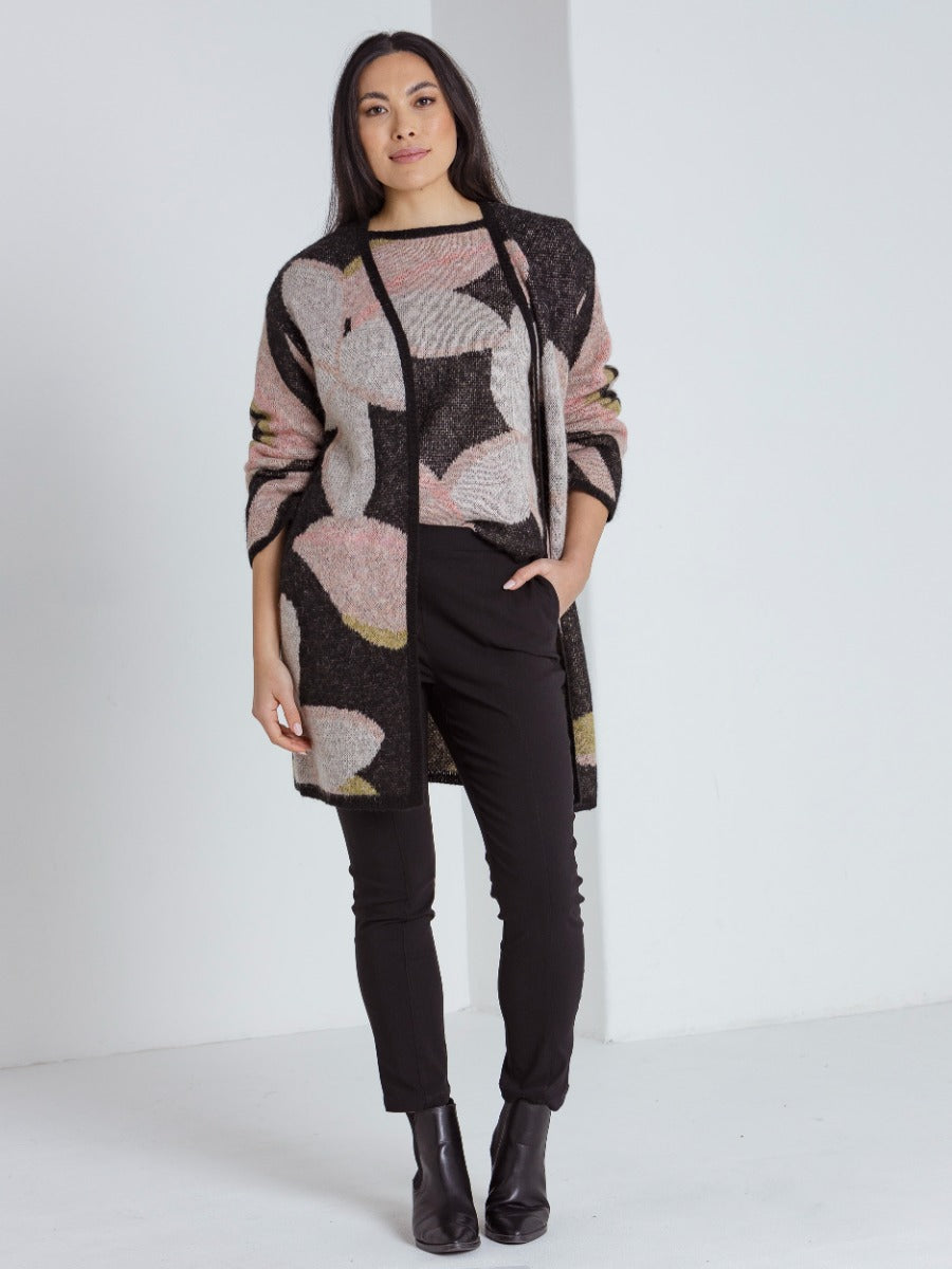 Marco Polo Falling Floral Long Cardigan
