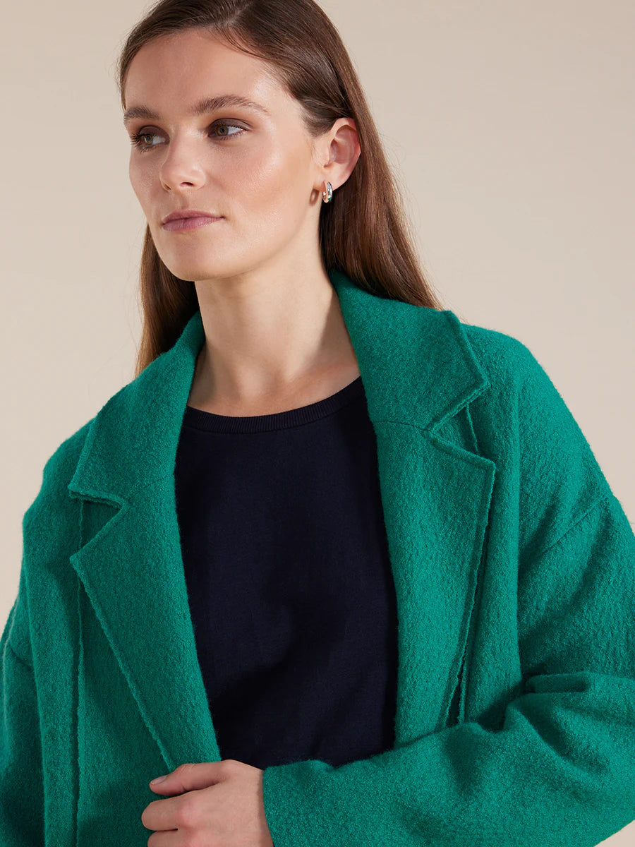 Marco Polo Boiled Wool Jacket - Sage