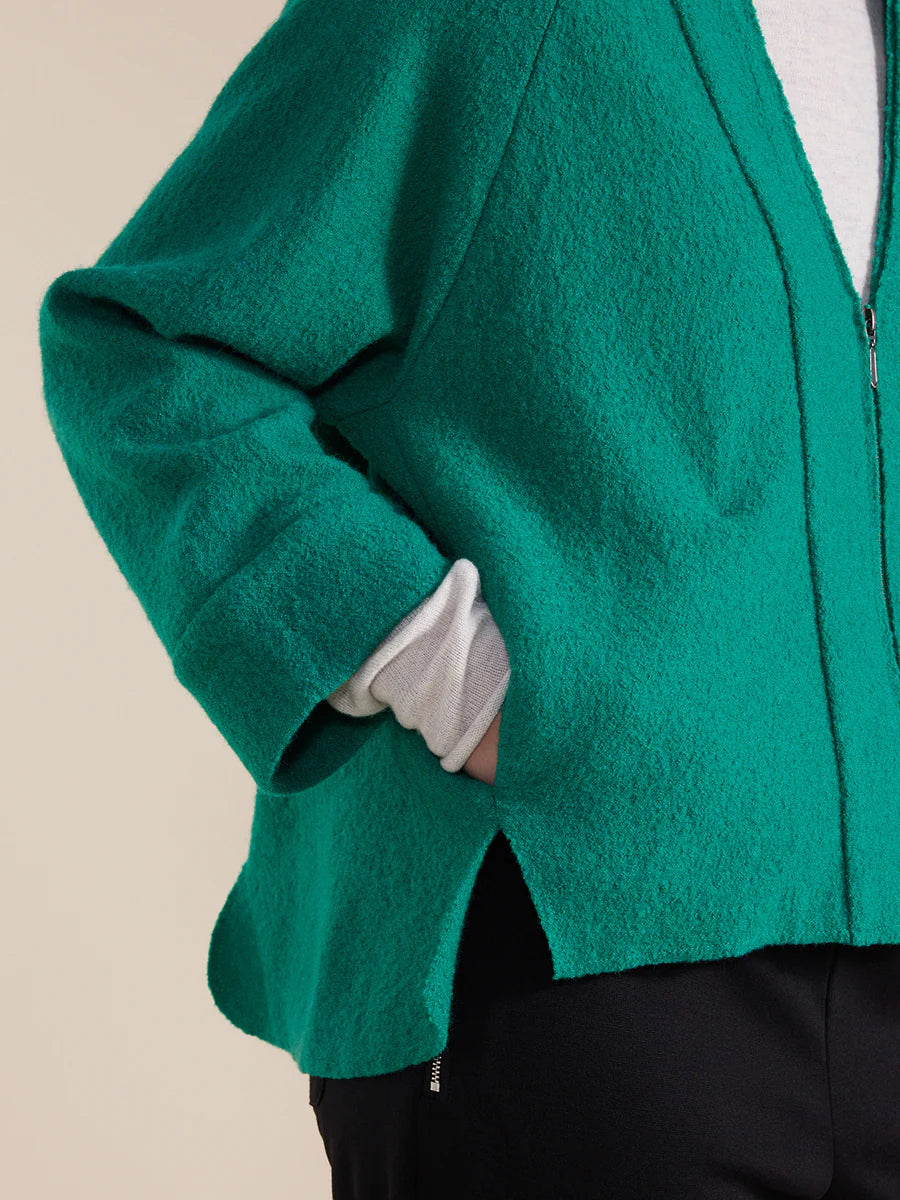 Marco Polo Boiled Wool Jacket - Sage