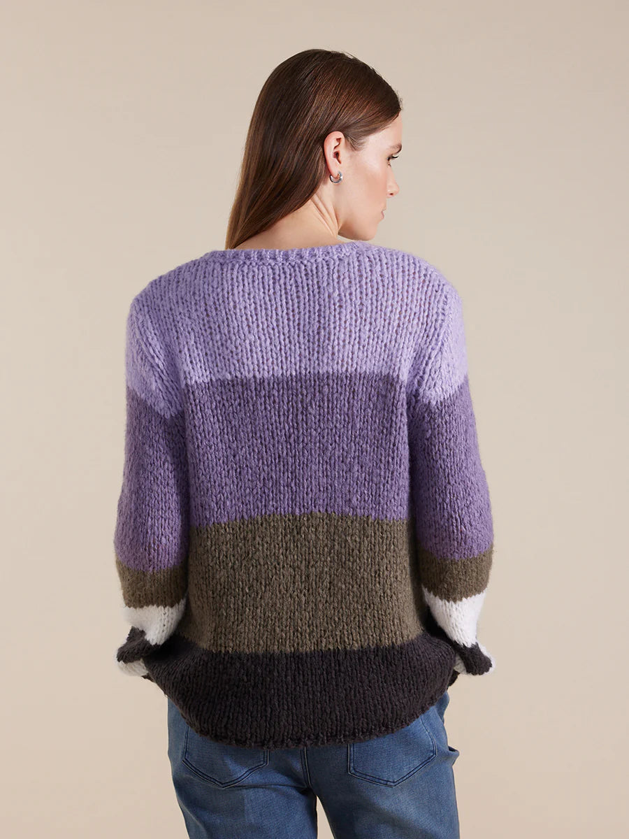 Marco Polo Chunky Block Stripe Sweater - Multi Stripe