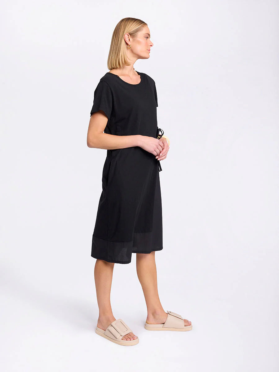 Marco Polo Spliced Dress - Navy