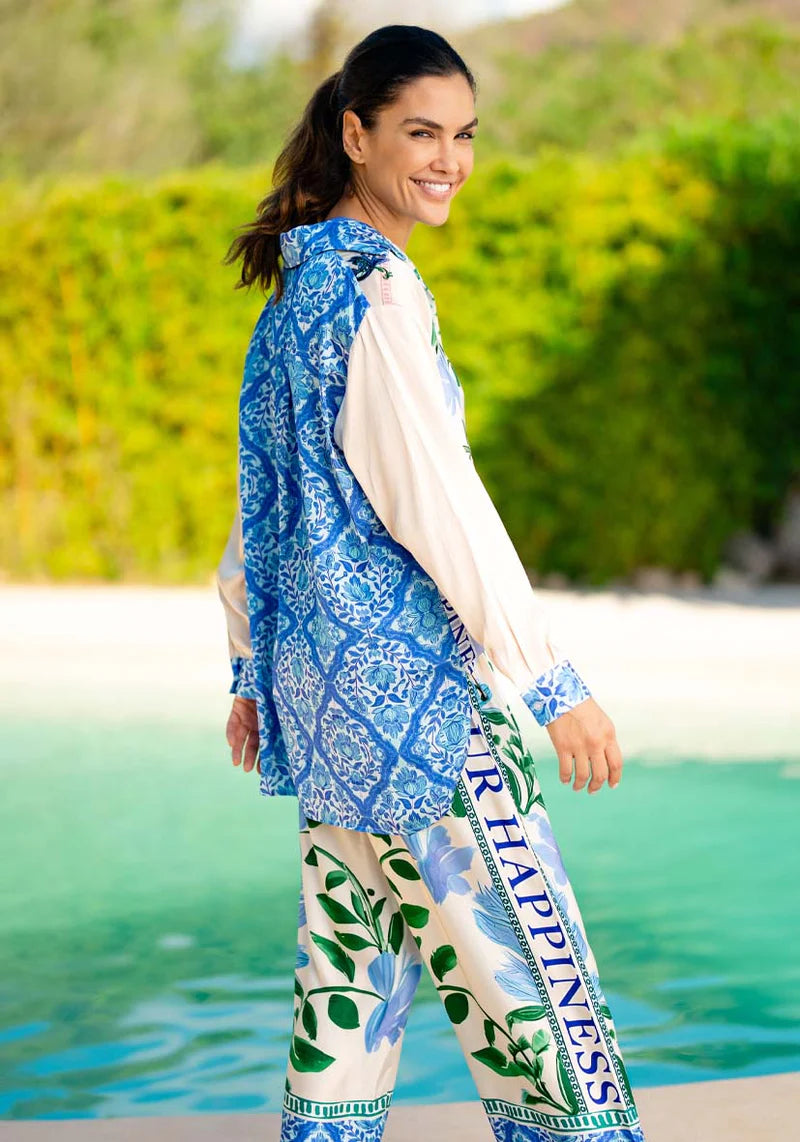 Miss Goodlife Green Garden Blouse - Print