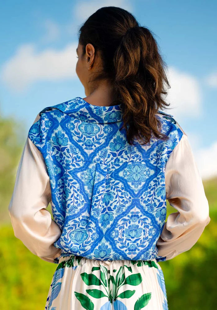 Miss Goodlife Green Garden Blouse - Print