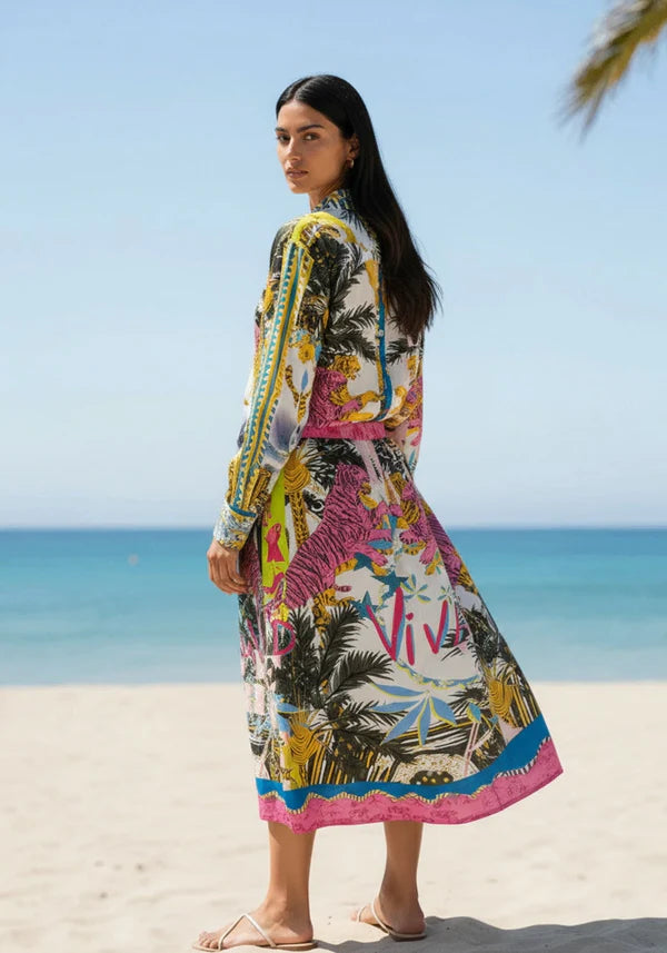 Miss Goodlife Viva La Jungle Blouse - Multicolour