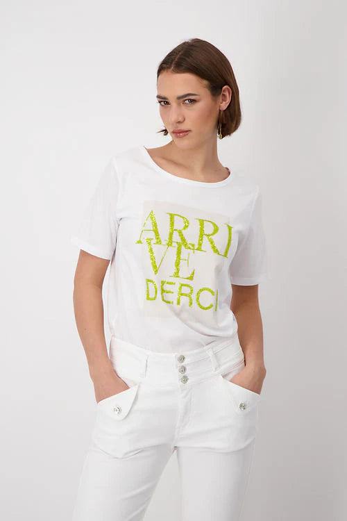 Monari Decorative Font Tee - White