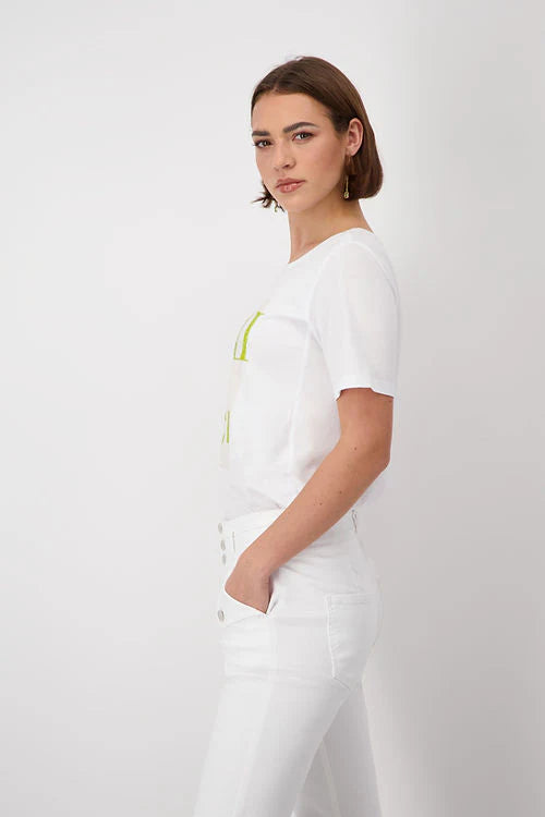 Monari Decorative Font Tee - White