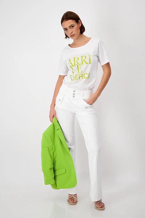 Monari Decorative Font Tee - White