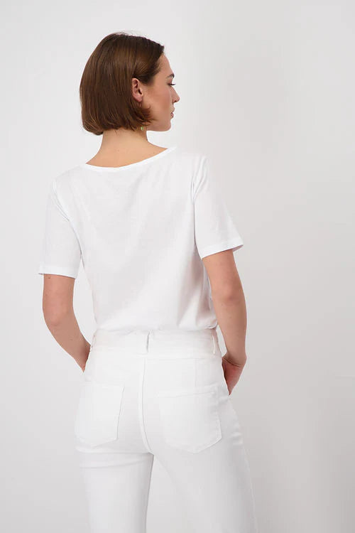 Monari Decorative Font Tee - White