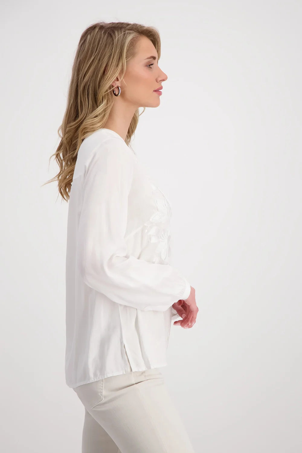 Monari Embroided Blouse - White