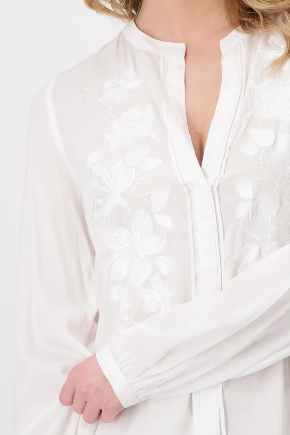 Monari Embroided Blouse - White