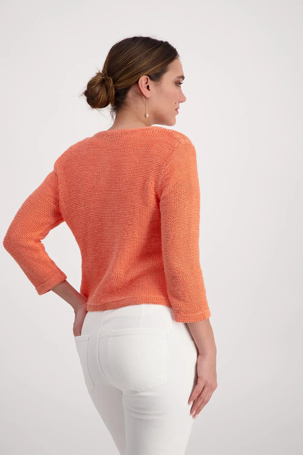 Monari Pocket Detail Cardigan - Apricot