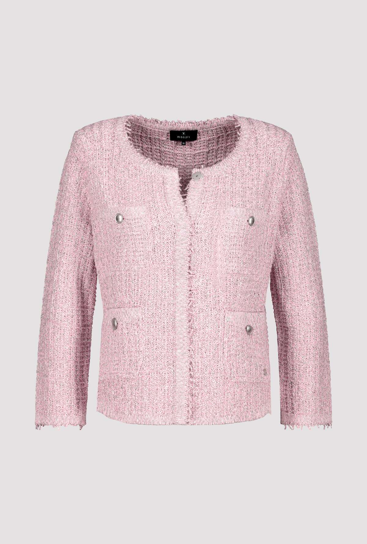 Monari Metalic Knit Cardigan - Pink