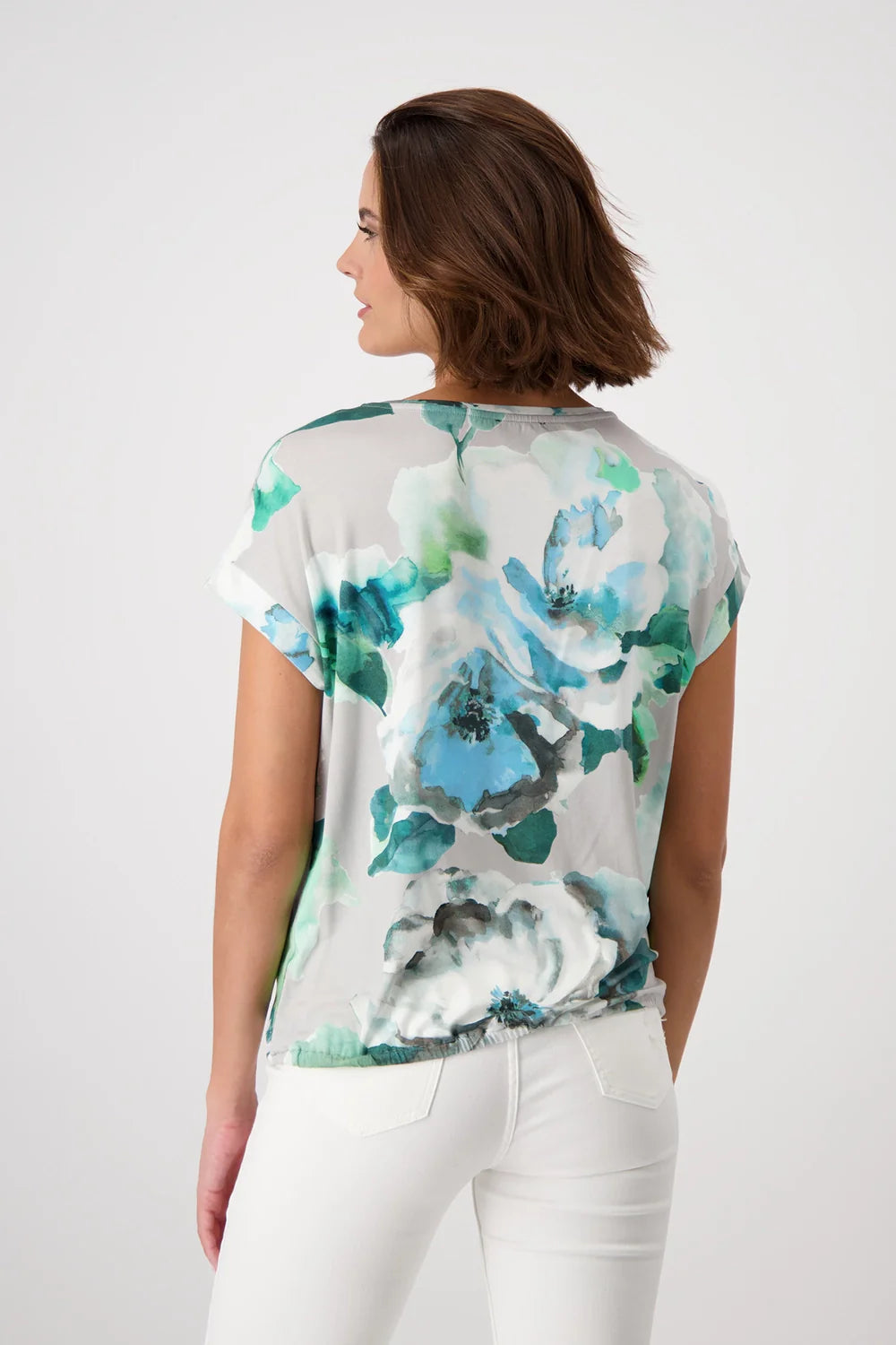 Monari Round Neck T'Shirt - Burnt Mint