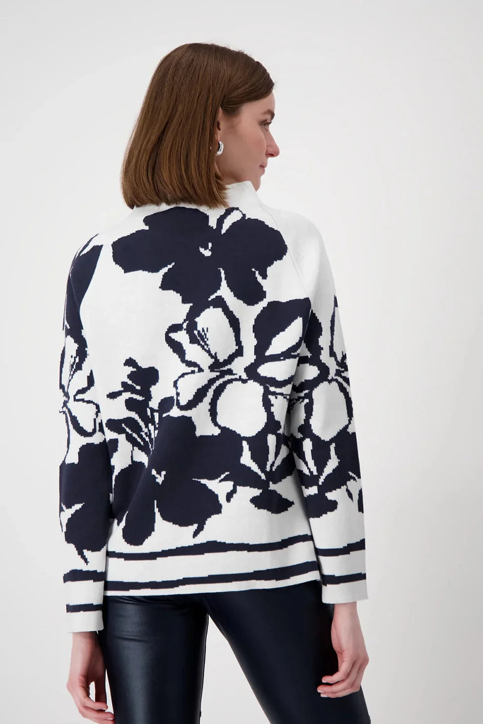 Monari Stand Up Collar Pullover - Print