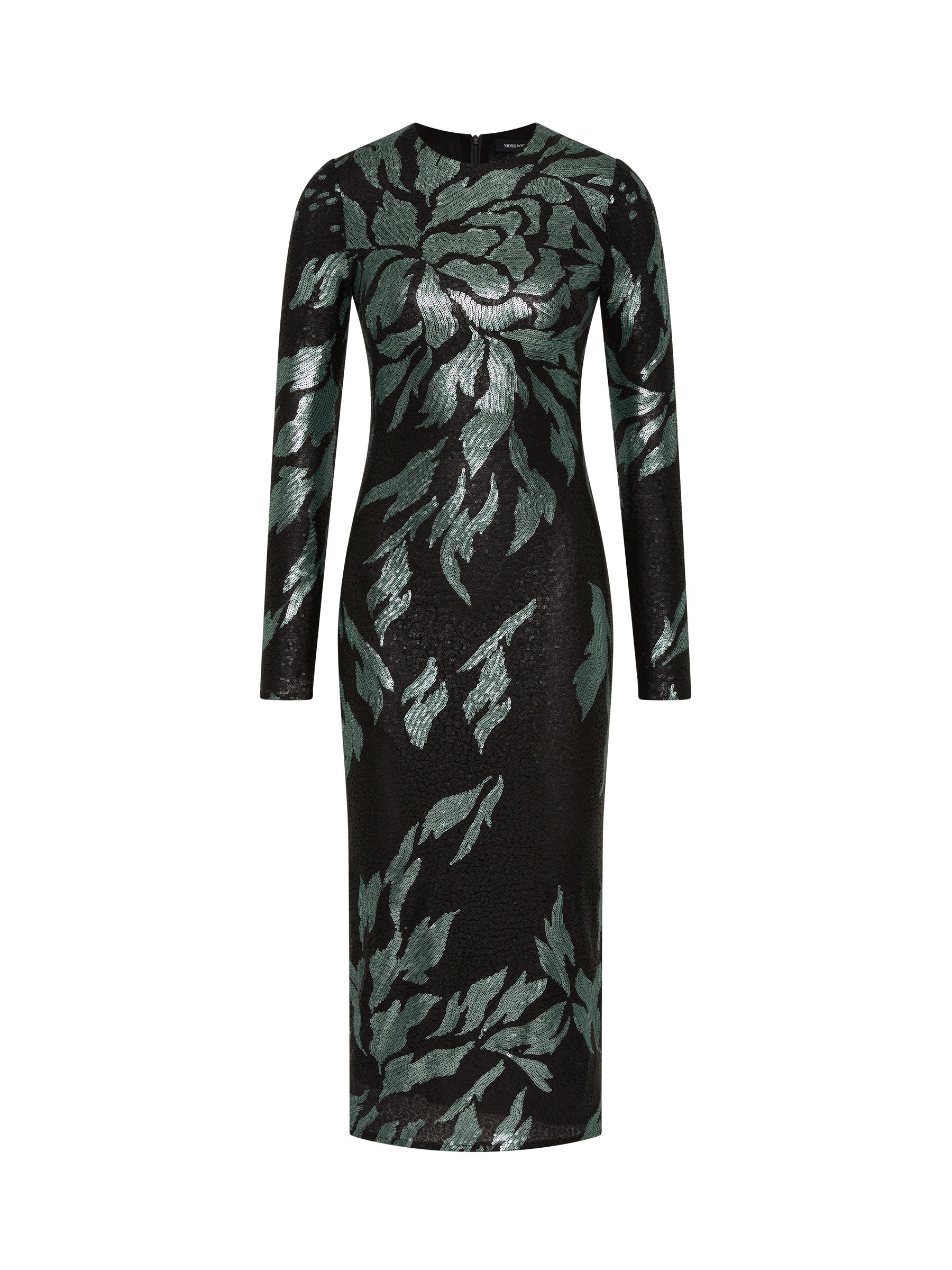 Moss & Spy Larissa Midi Dress - Mint/ Black