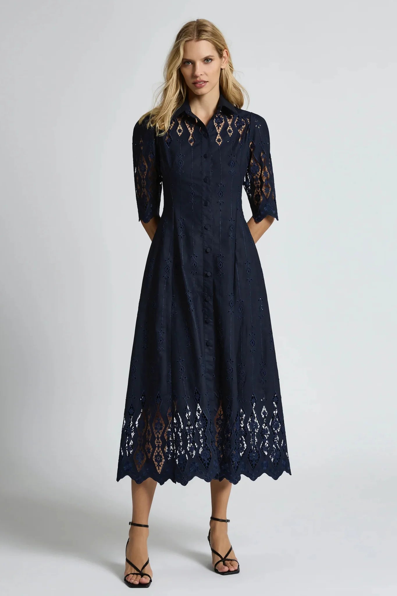 Moss & Spy Alice Shirt Dress - Navy