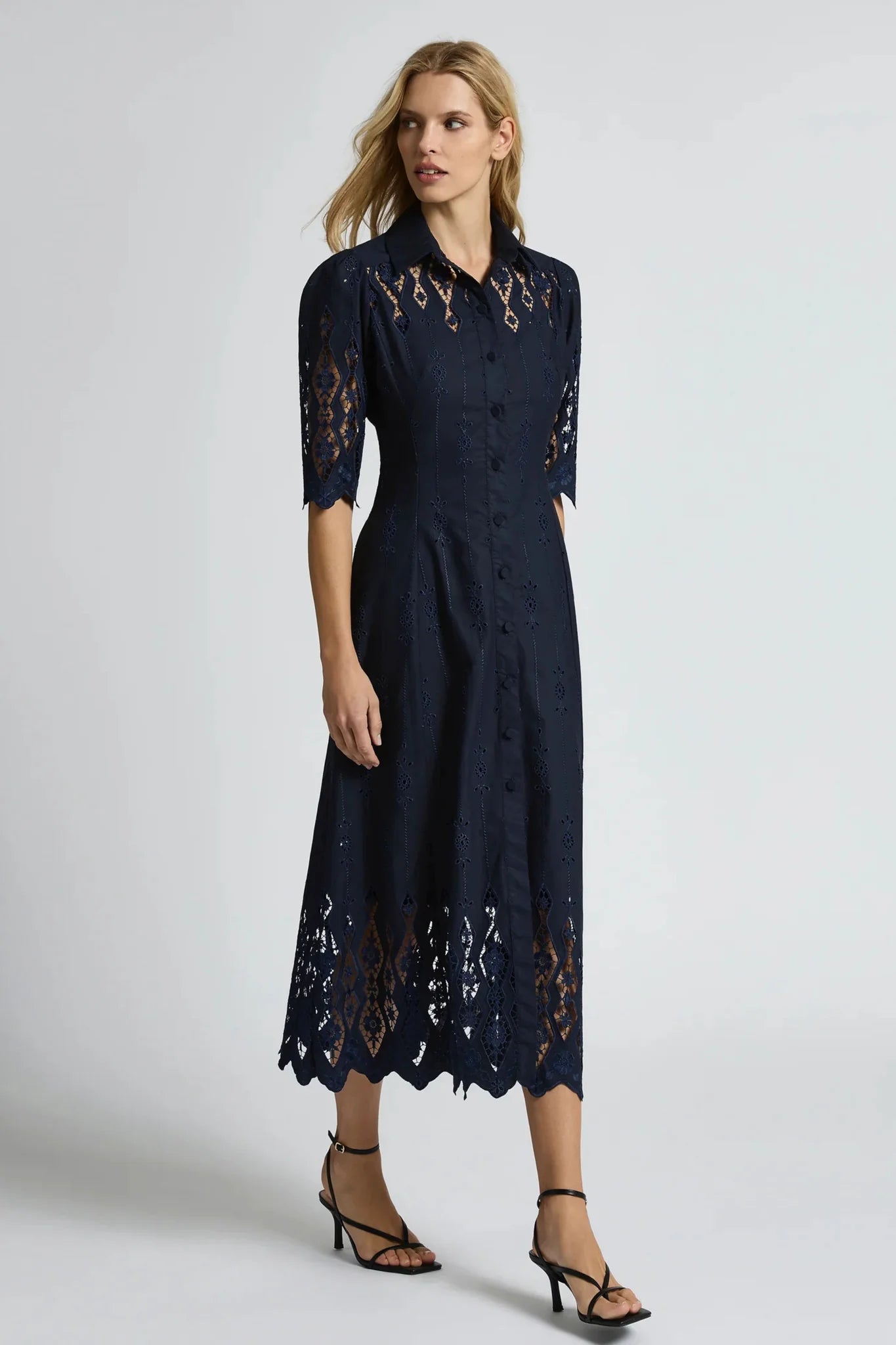 Moss & Spy Alice Shirt Dress - Navy