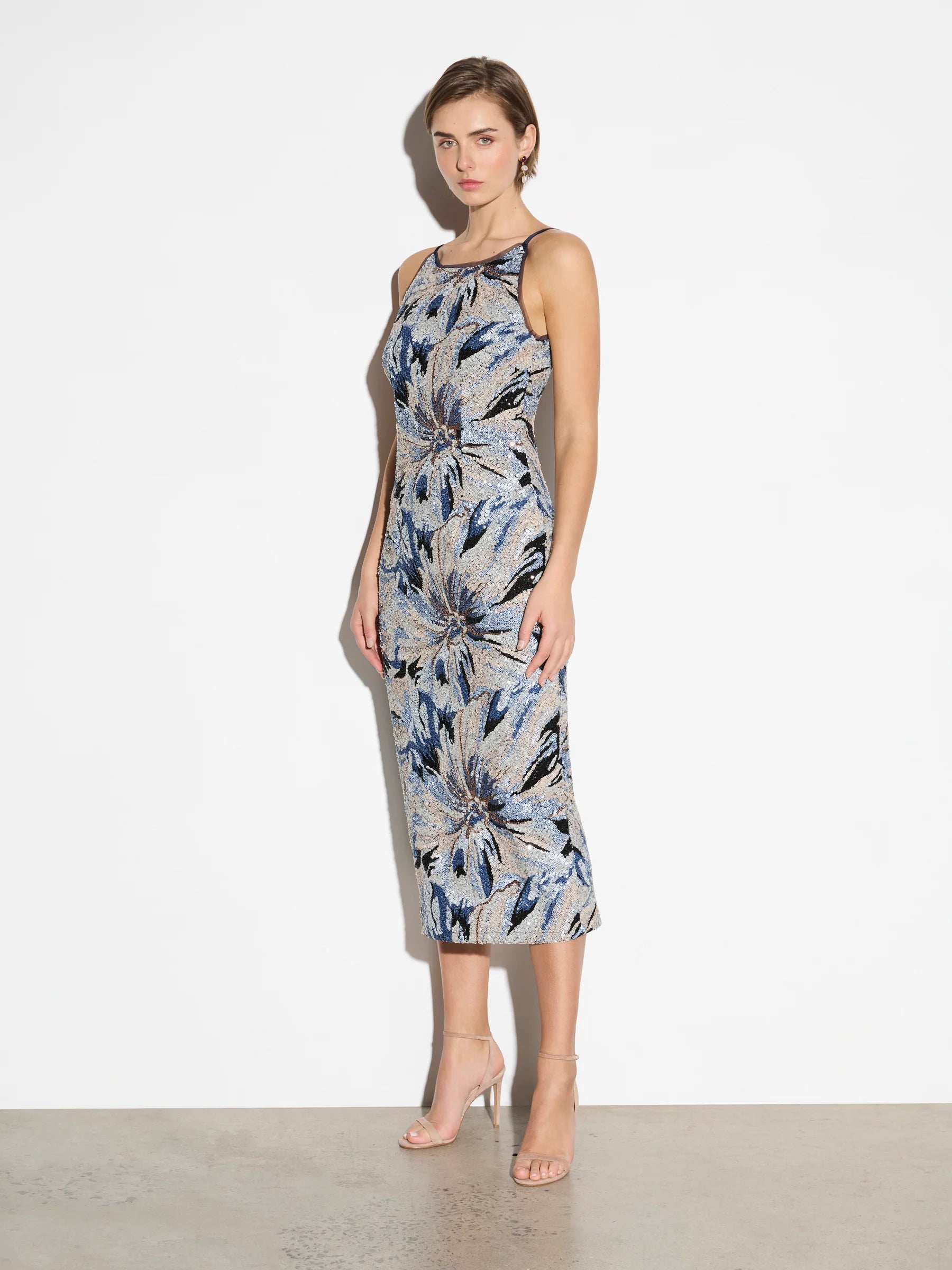 Moss & Spy Azure Dress - Blue/Ivory