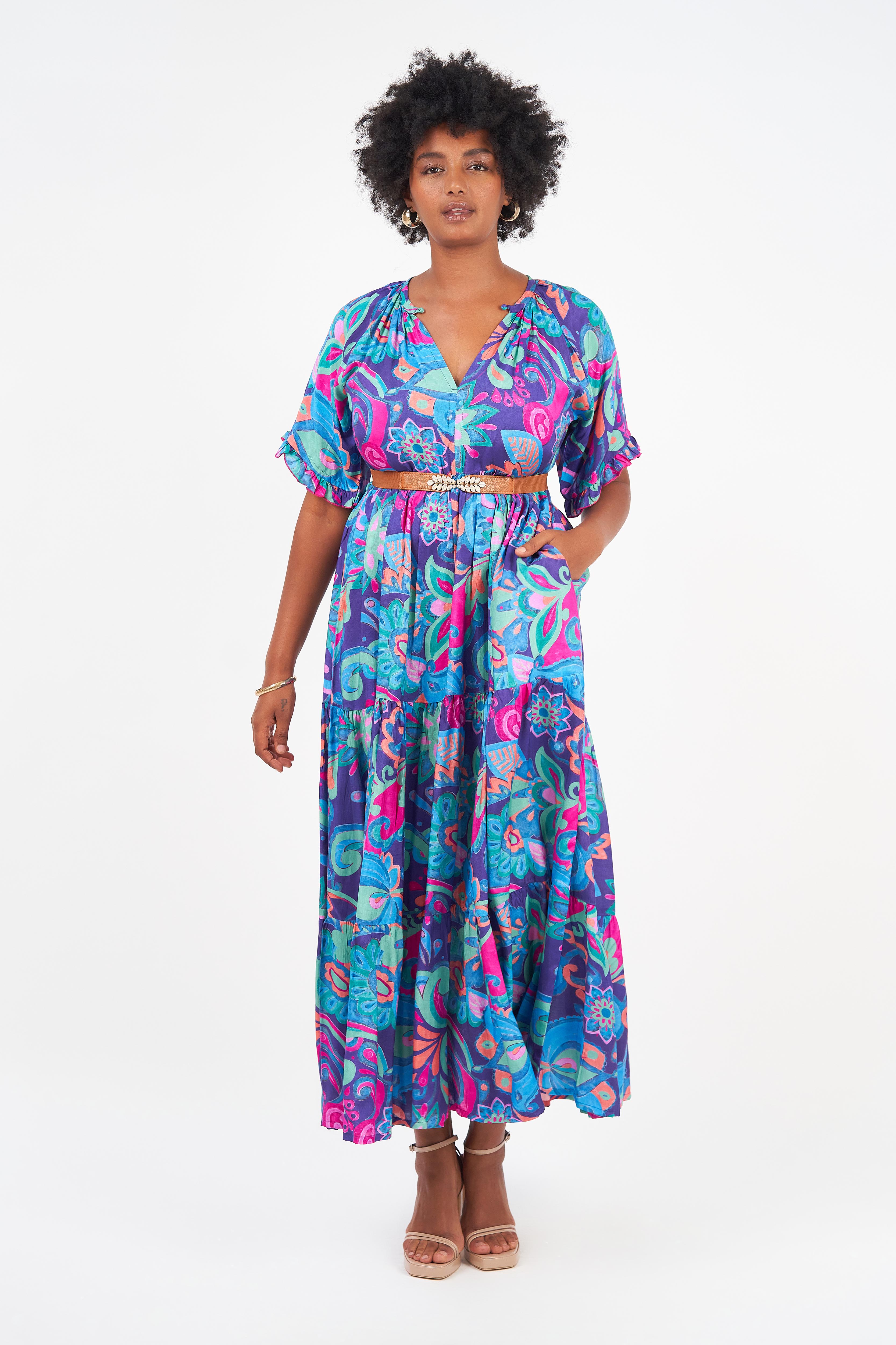 Naudic Amisha Maxi Dress - Enigma Print