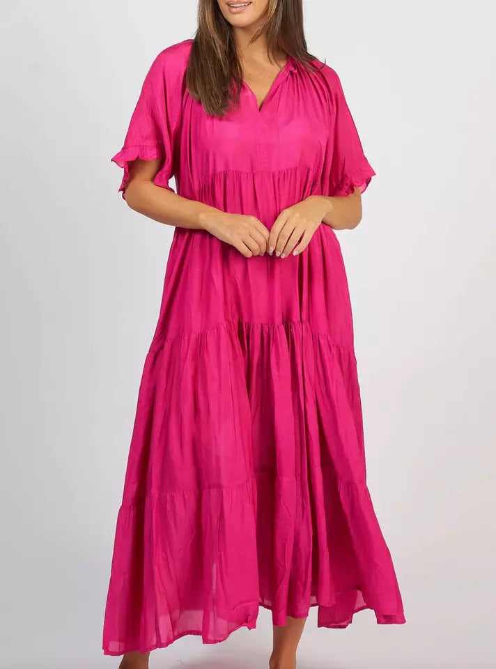 Naudic Amisha Maxi Dress - Hot Pink