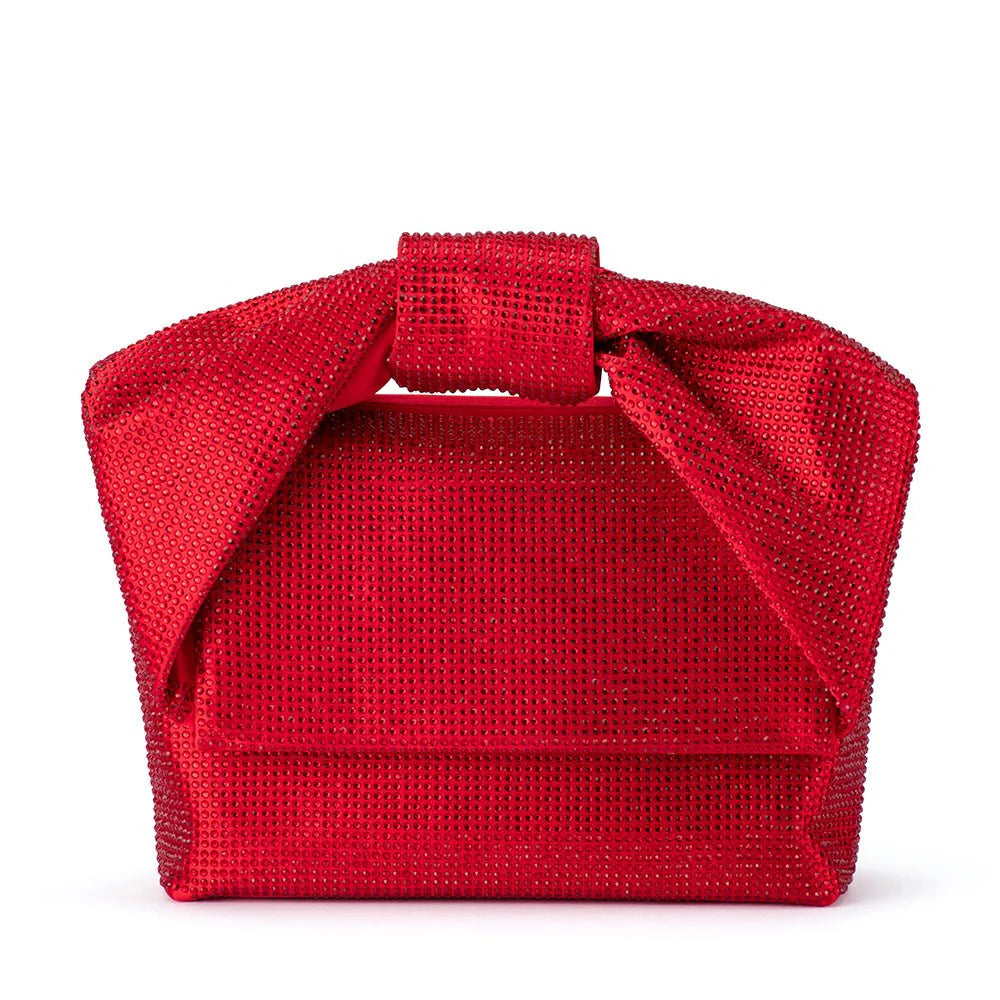 Olga Berg Alinta Hotfix Top Handle Bag - Red