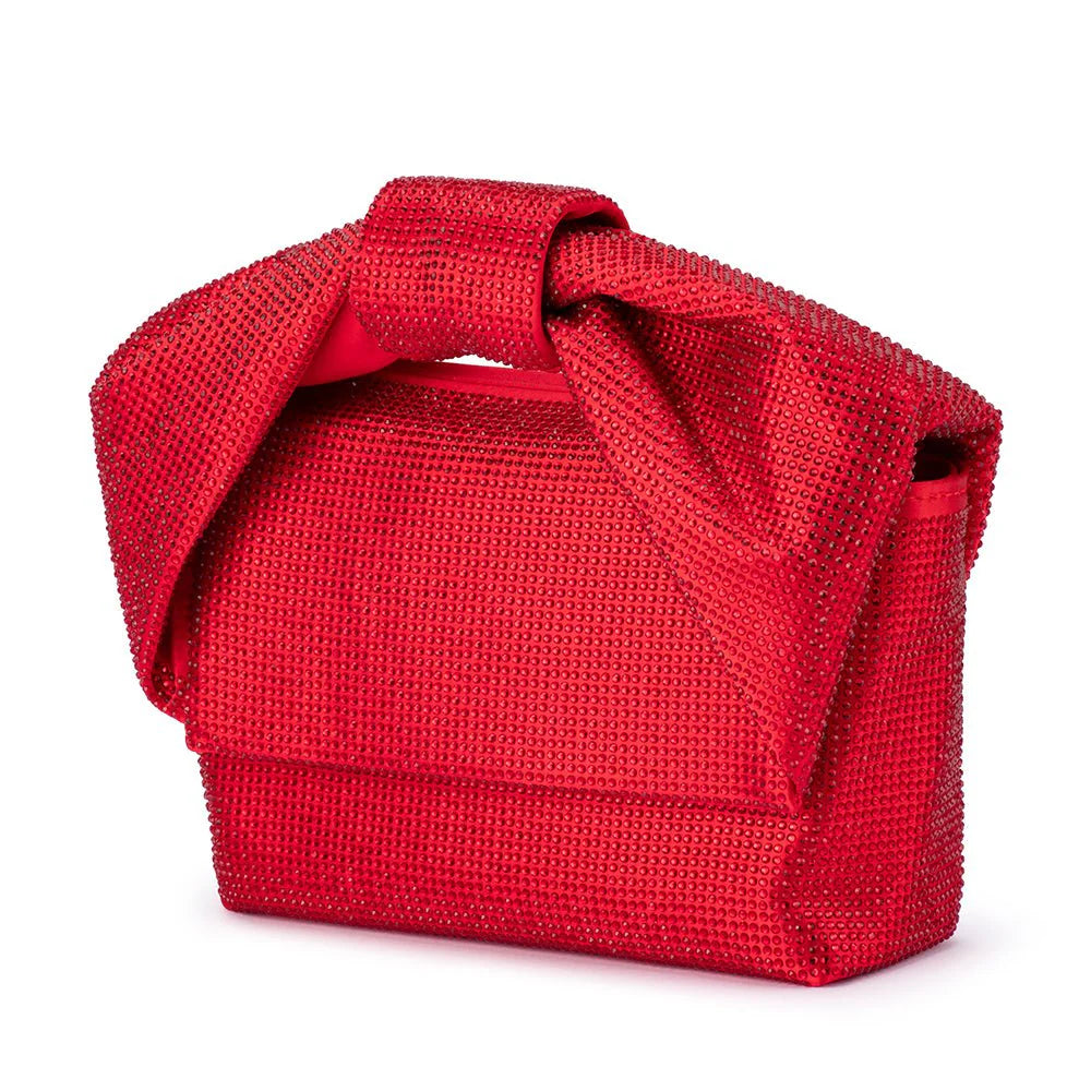 Olga Berg Alinta Hotfix Top Handle Bag - Red