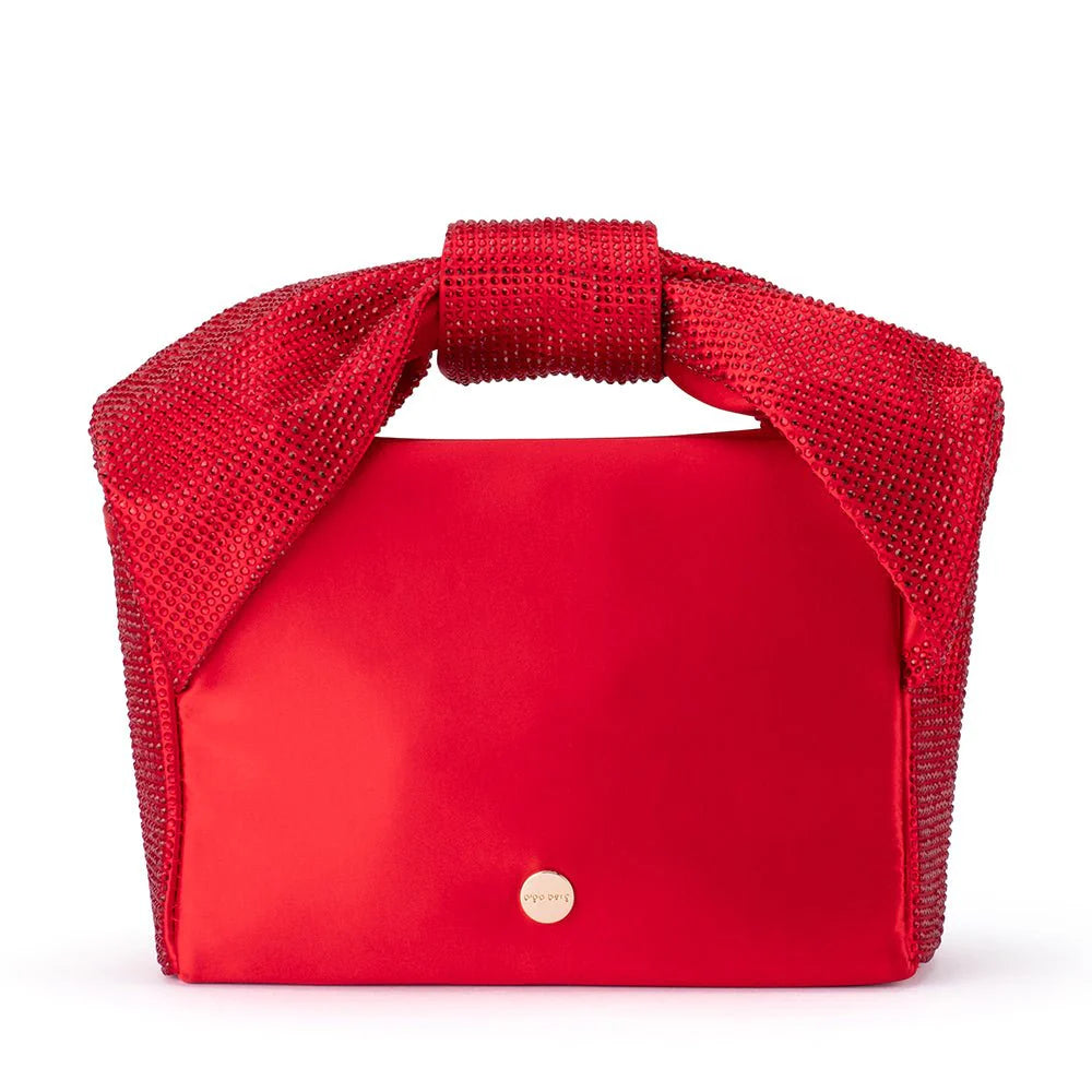 Olga Berg Alinta Hotfix Top Handle Bag - Red