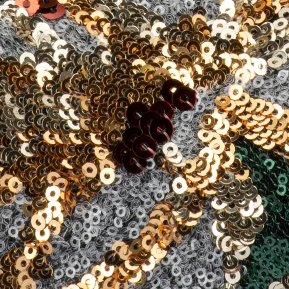 Olga Berg Audrey Sequin Top Handle Bag - Bronze