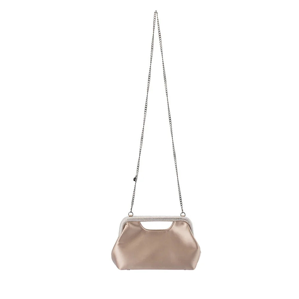 Olga berg Eleanor Crystal Handle Bag - Natural